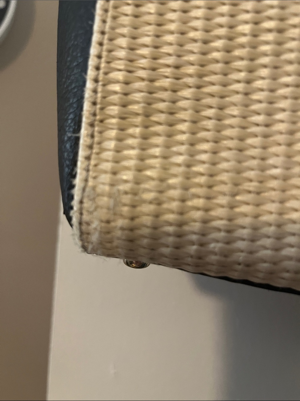 kate spade Cream Woven Tote with Black Trim - Picture 9 of 12